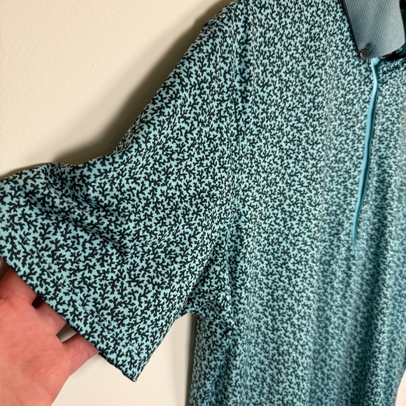 Grayson Golf Performance Polo Stretch Size Medium Green Blue Performance AOP - Picture 3 of 6